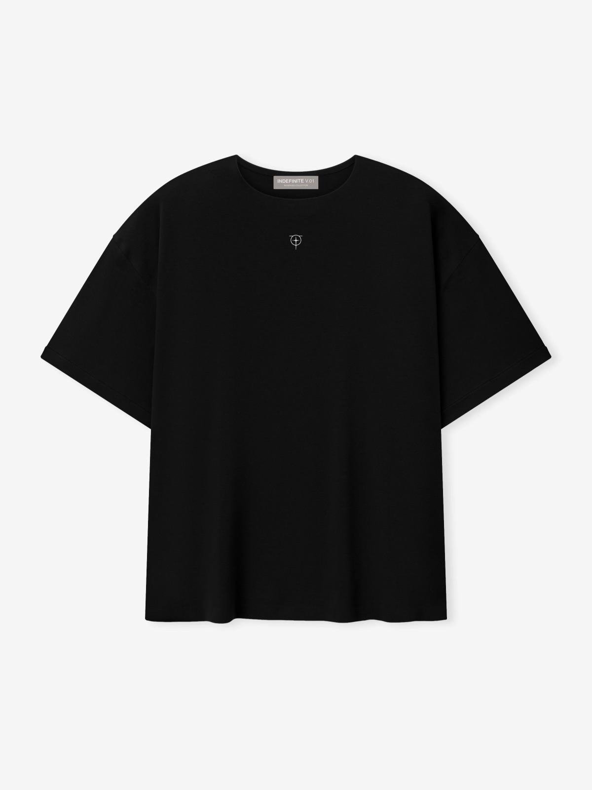 Indefinite Reserved Collection V.01 oversized tee — black